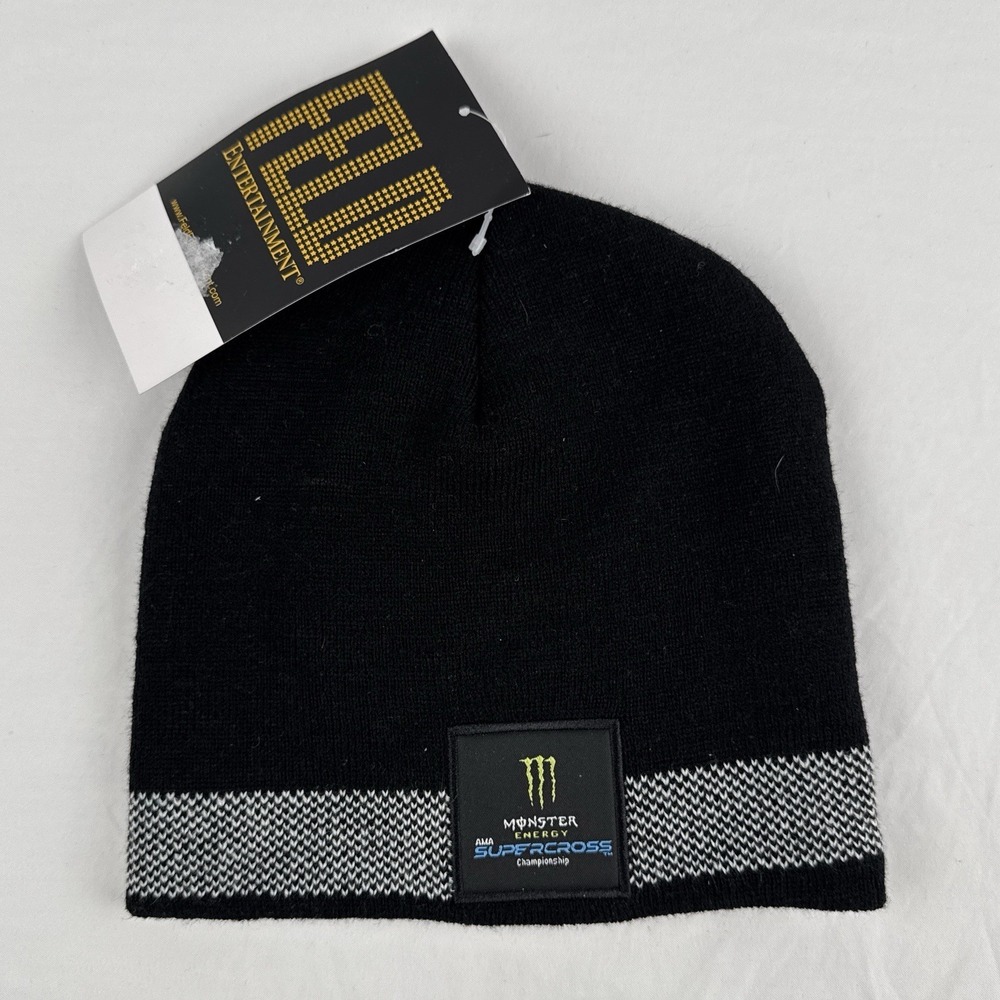 Monster Energy Supercross Beanie Hat Black SX Knit Cap NWT AMA Racing